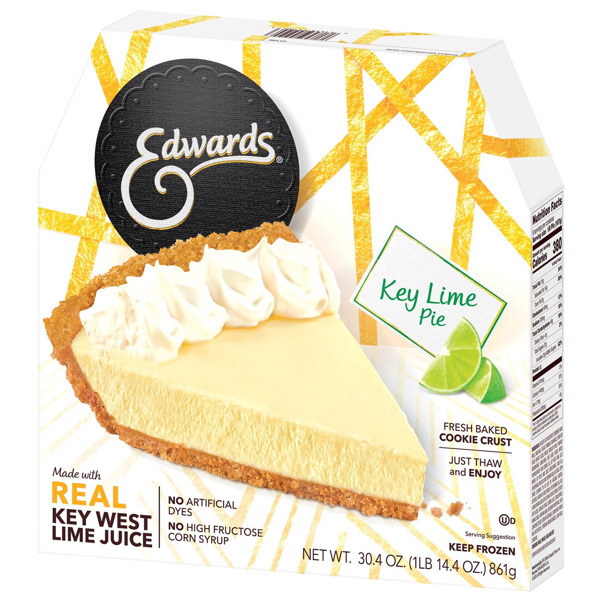 slide 12 of 13, Edwards Premium Frozen Desserts Key Lime Pie, 30.4 oz