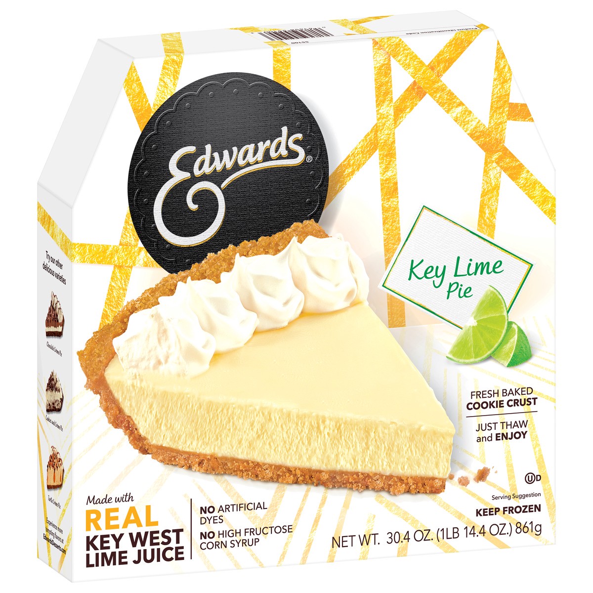 slide 6 of 13, Edwards Premium Frozen Desserts Key Lime Pie, 30.4 oz