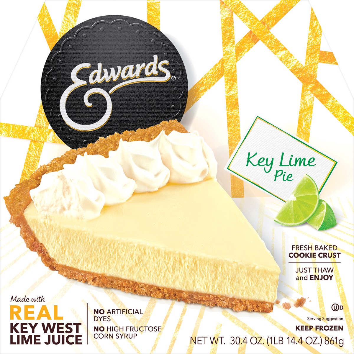 slide 8 of 13, Edwards Premium Frozen Desserts Key Lime Pie, 30.4 oz