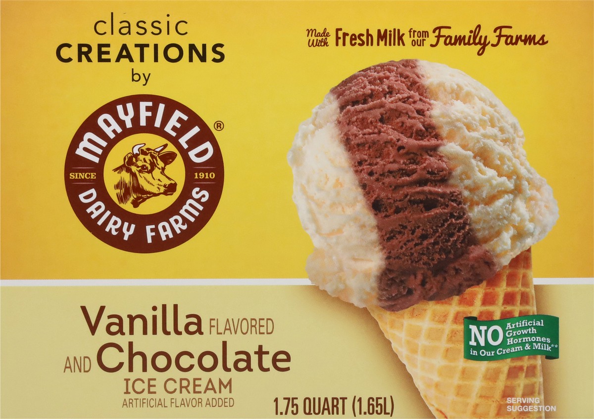 slide 2 of 13, Mayfield Dairy Farms Vanilla Chocolate Ice Cream 1.75 qt, 1.75 qt