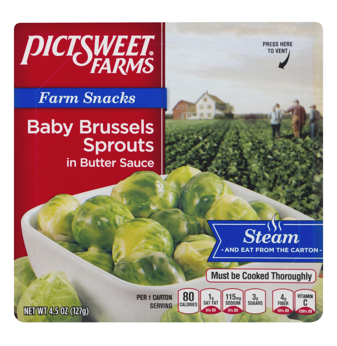 slide 1 of 1, PictSweet  Snacks Baby Brussels Sprouts in Butter Sauce, 4.5 oz