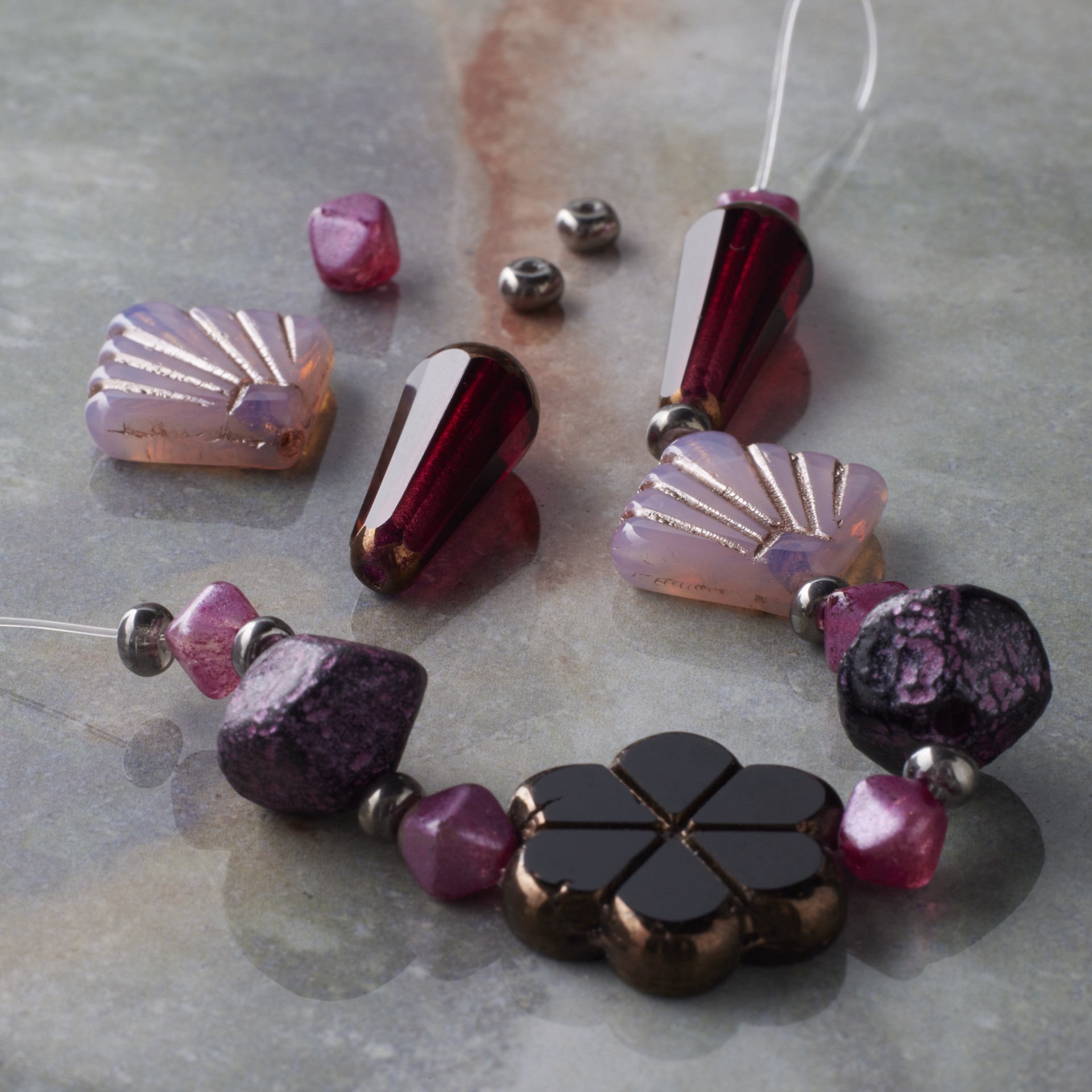 slide 4 of 5, Dancing Queen Czech Glass Bead Mix By Bead Landing, 3.9mm-20.2mm