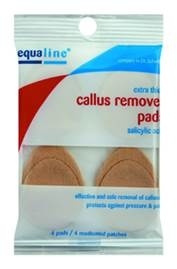 slide 1 of 1, Equaline Callus Remover Pads, 4 ct