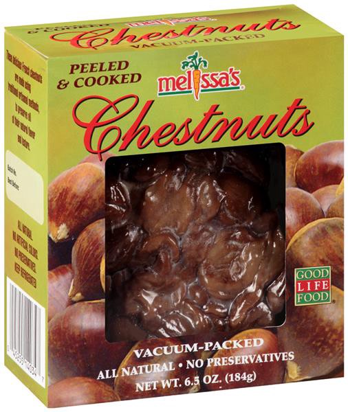 slide 1 of 5, Melissa's Peeled & Cooked Chestnuts, 6.5 oz