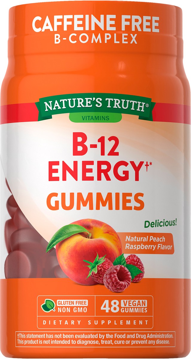 slide 3 of 5, Nature's Truth B-12 Energy 48 Gummy, Raspberry, 48 ct