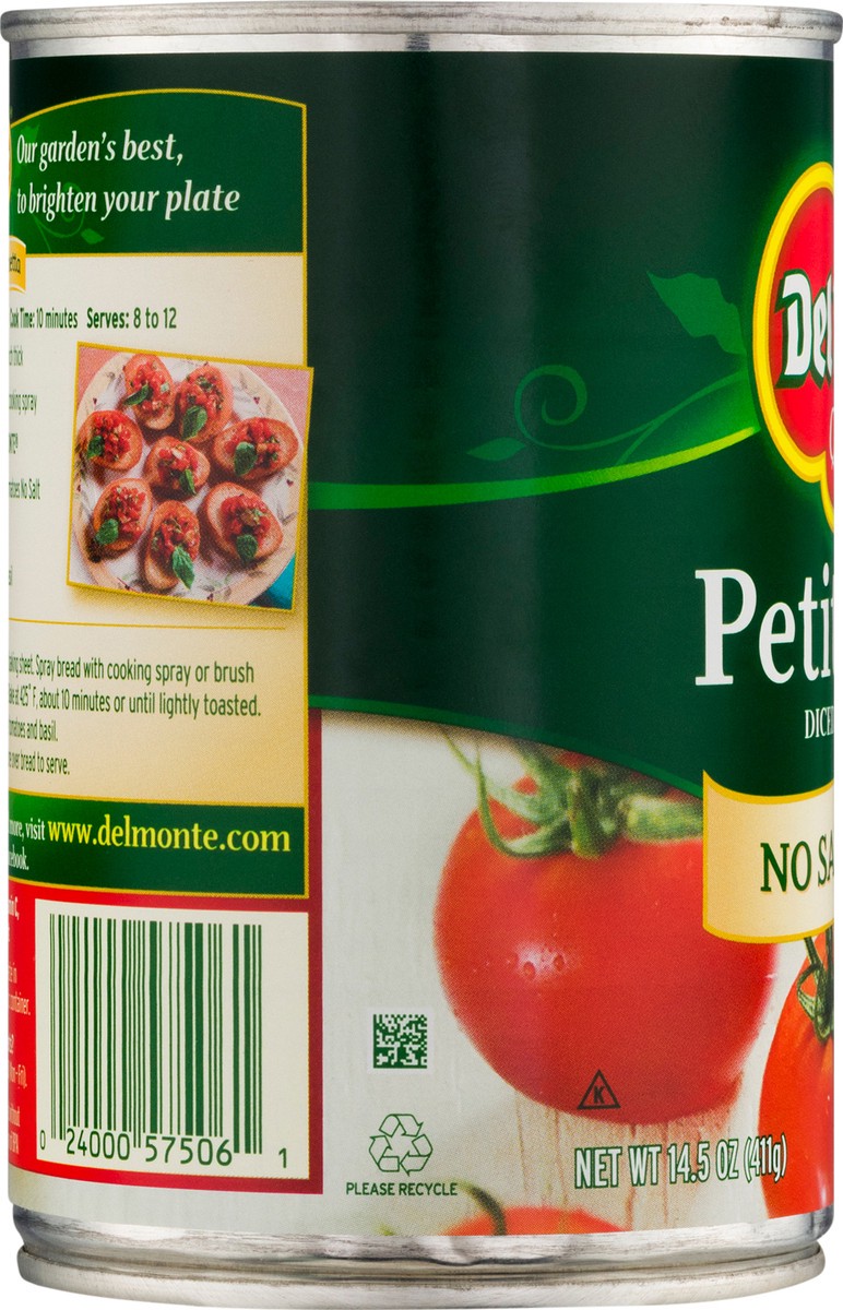 slide 7 of 9, Del Monte Petite Cut No Salt Added Diced Tomatoes 14.5 oz, 14.5 oz