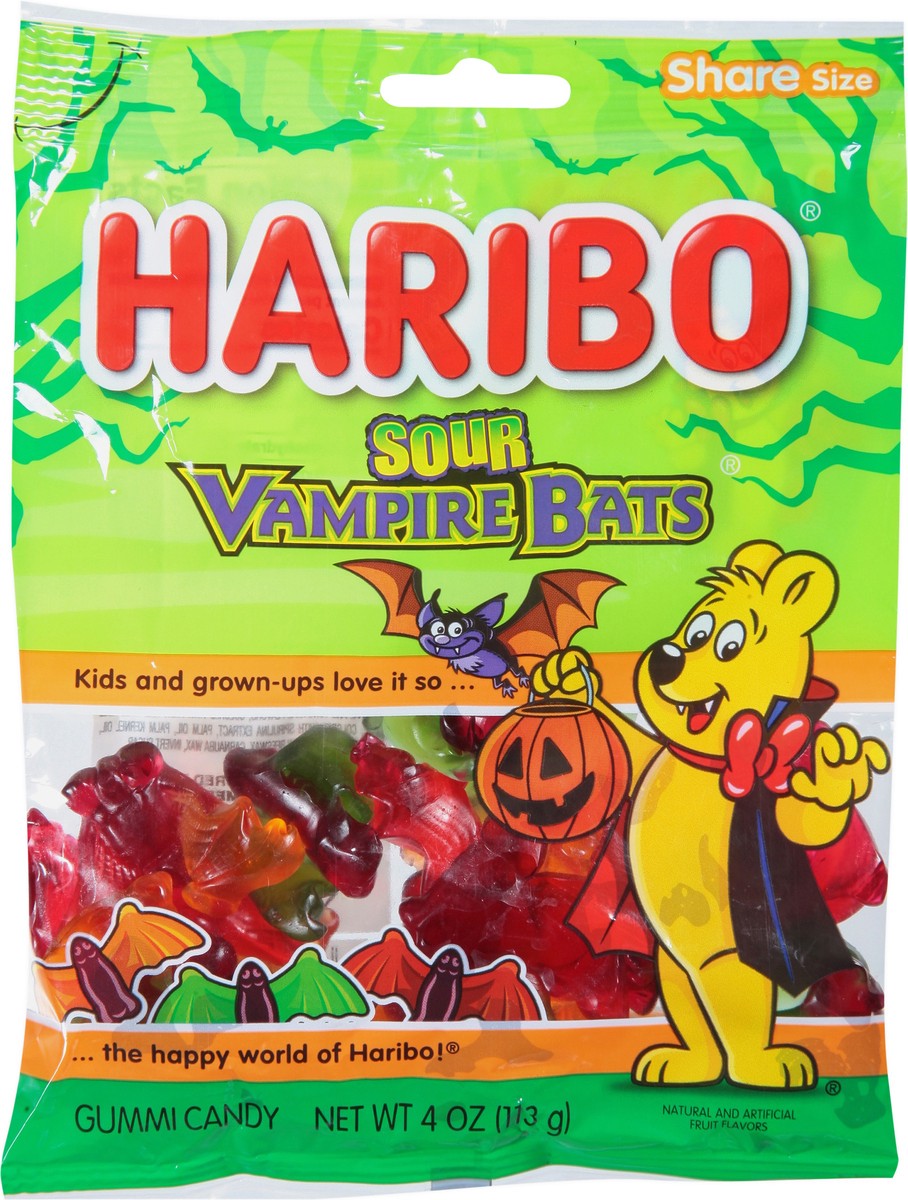 slide 4 of 13, Haribo Sour Gummi Vamp Bats, 4 oz