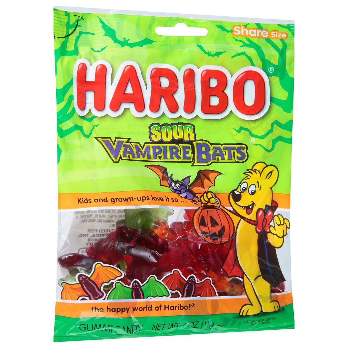 slide 7 of 13, Haribo Sour Gummi Vamp Bats, 4 oz