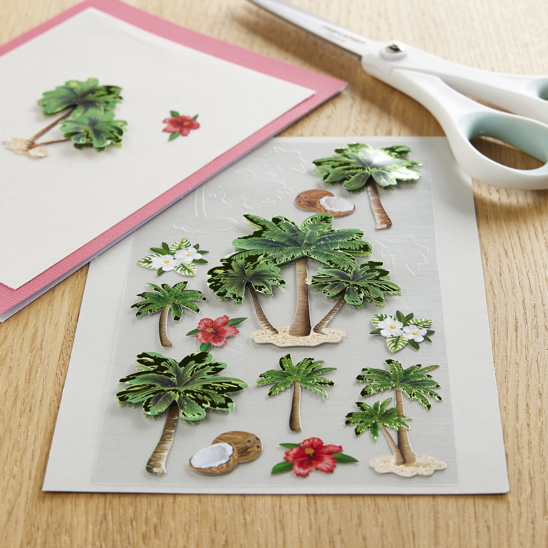 slide 4 of 4, Palm Tree Stickers By Recollections, 4 in x 8.5 in