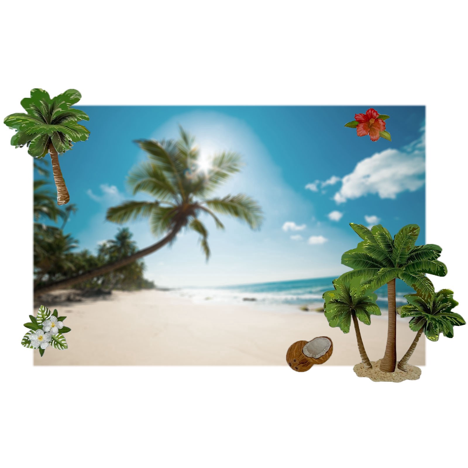 slide 2 of 4, Palm Tree Stickers By Recollections, 4 in x 8.5 in