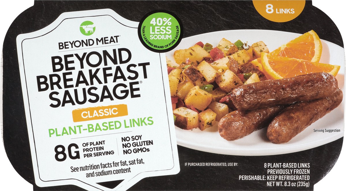 slide 7 of 9, Beyond Meat Beyond Breakfast Sausage Links, Classic, 8 pk, 8.3 oz, 8.3 oz