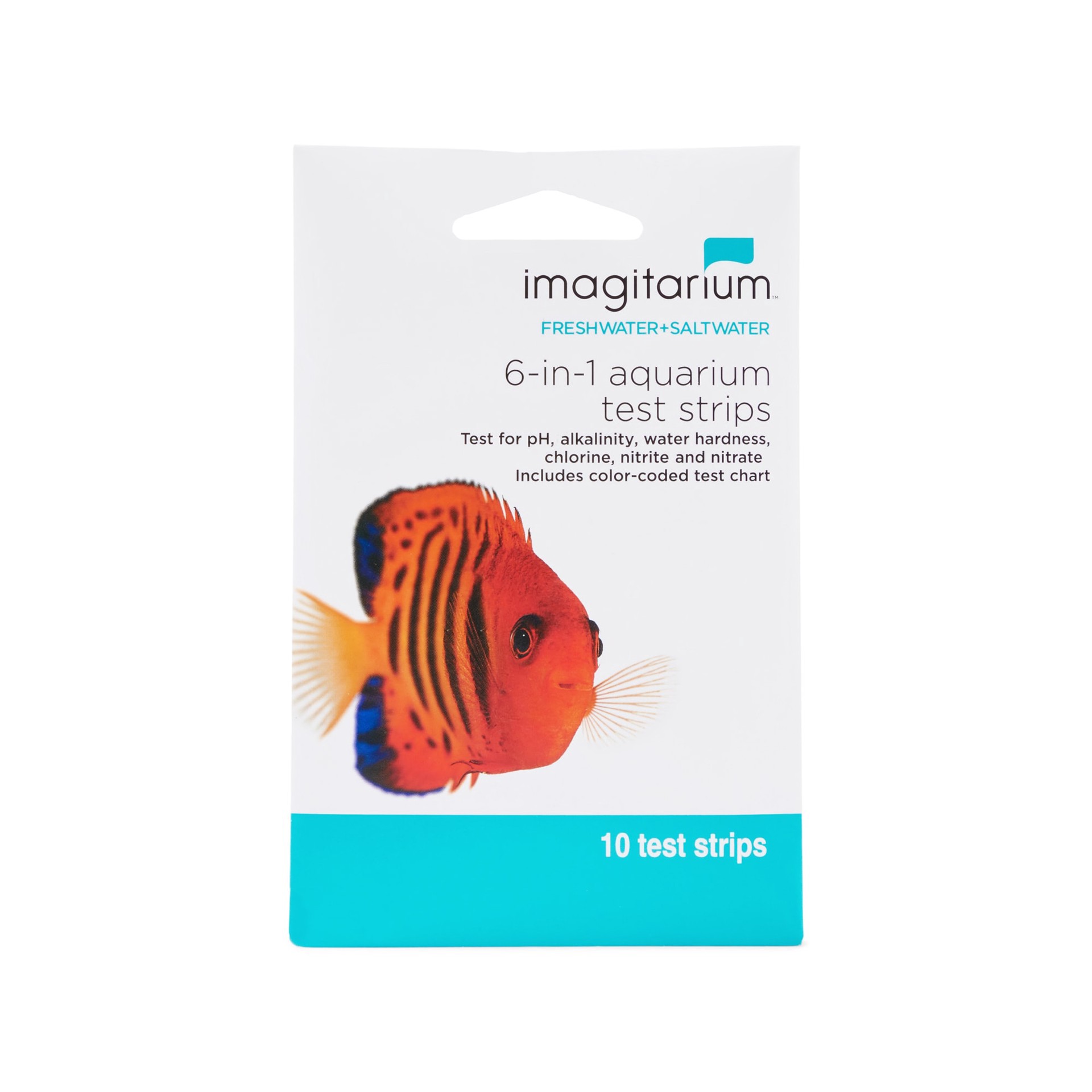 slide 1 of 1, Imagitarium 6-IN-1 Aquarium Test Strips, Small, 10 Count, SM