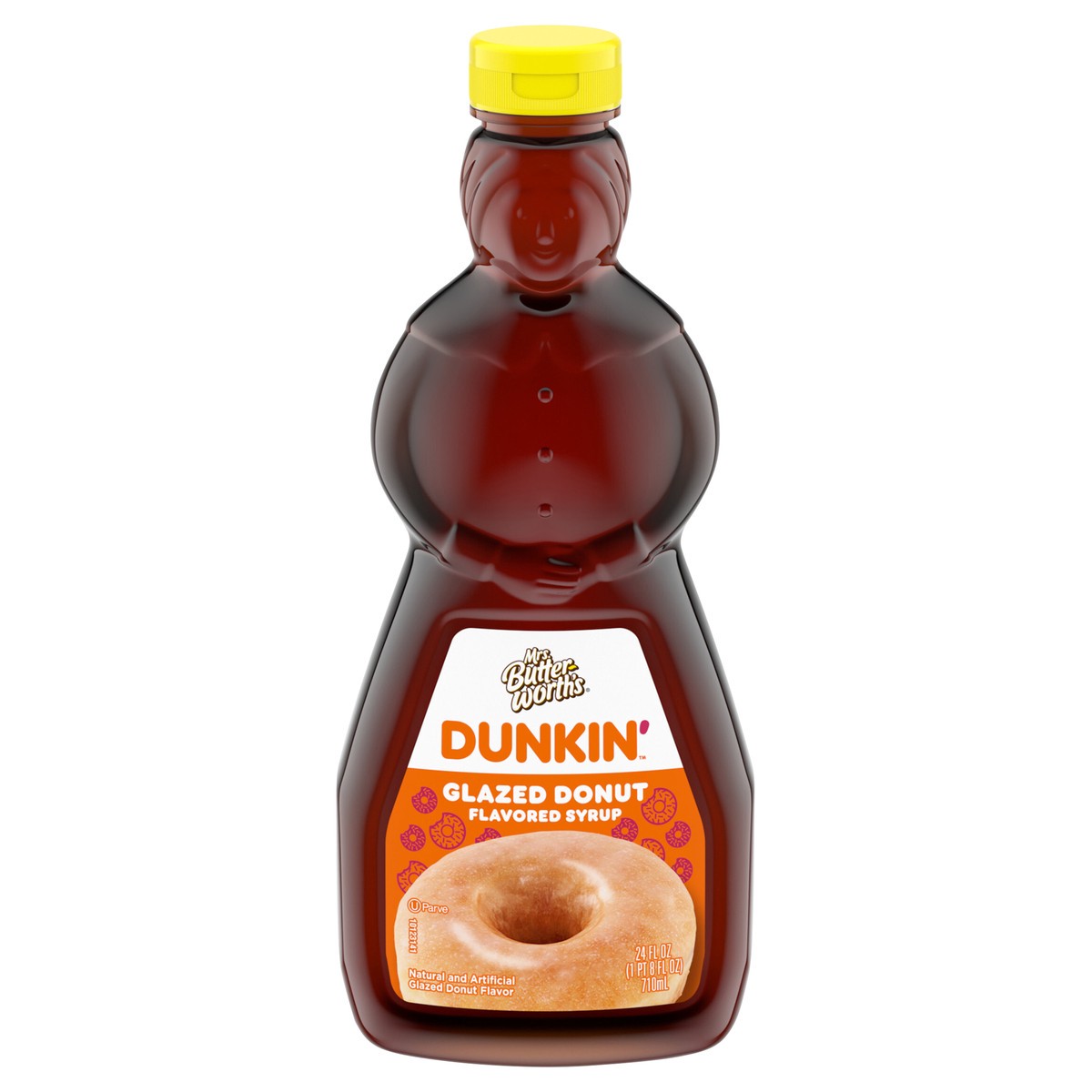 slide 1 of 5, Mrs. Butterworth's Dunkin' Glazed Donut Flavored Pancake Syrup Breakfast Topping- 24 fl oz, 24 fl oz