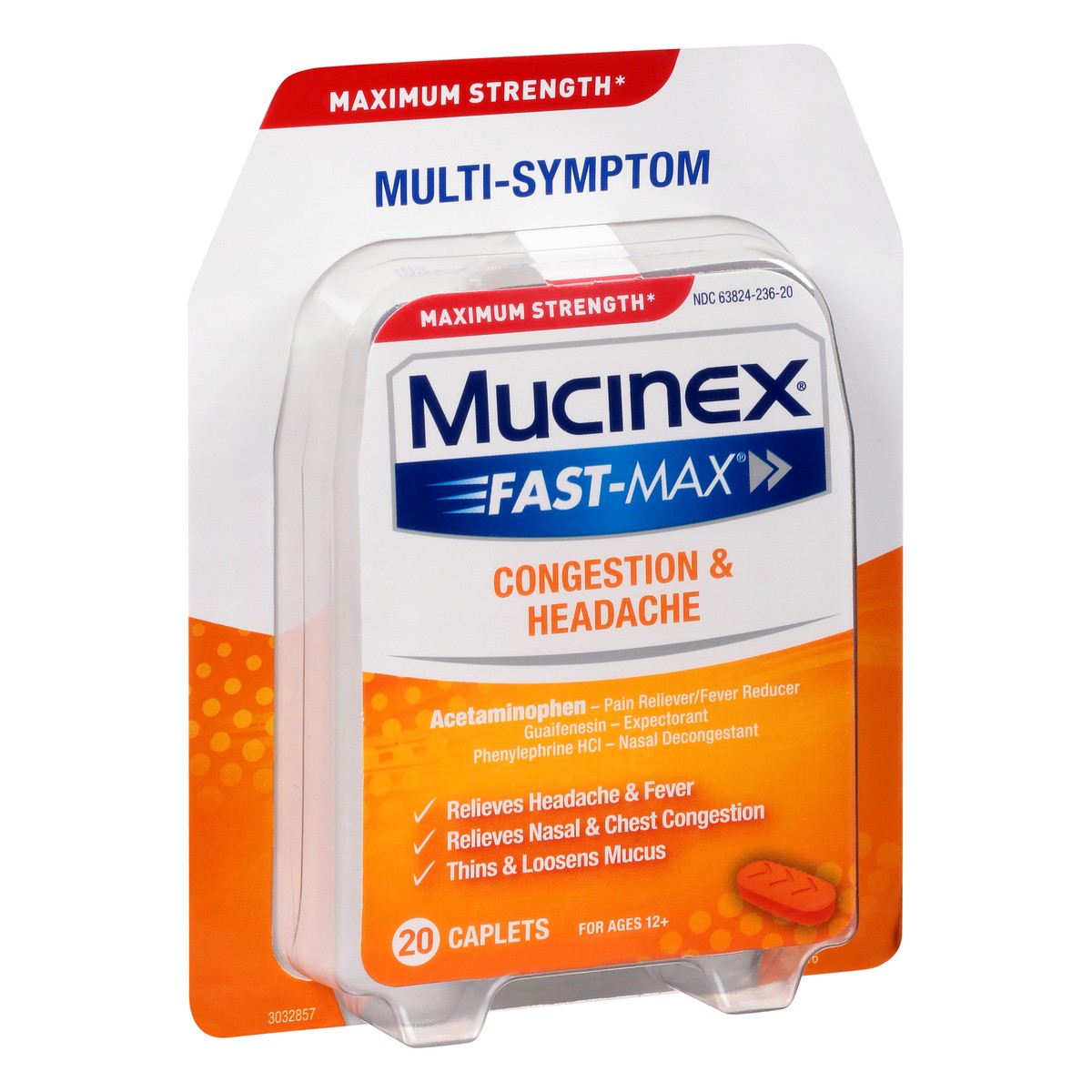 slide 5 of 9, Mucinex Fast-Max Adult Congestion & Headache Caplets, 20 Count, 20 ct