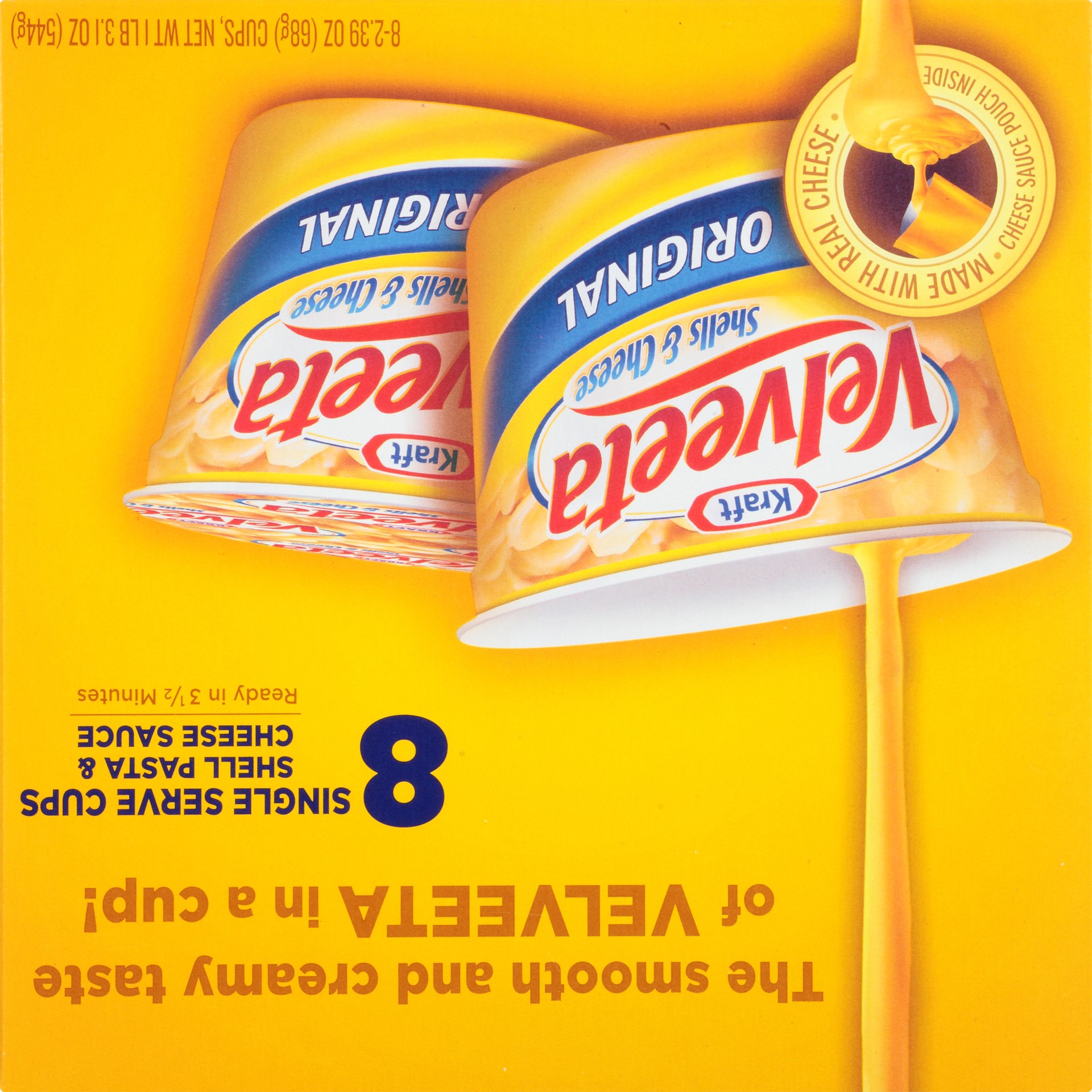 slide 3 of 5, Velveeta Original Shells and Cheese Cups, 8 ct - 19.12 oz Box, 8 ct; 2.39 oz