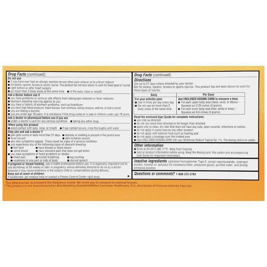 slide 2 of 5, Walgreens Diclofenac Gel, 2 ct; 3.53 oz