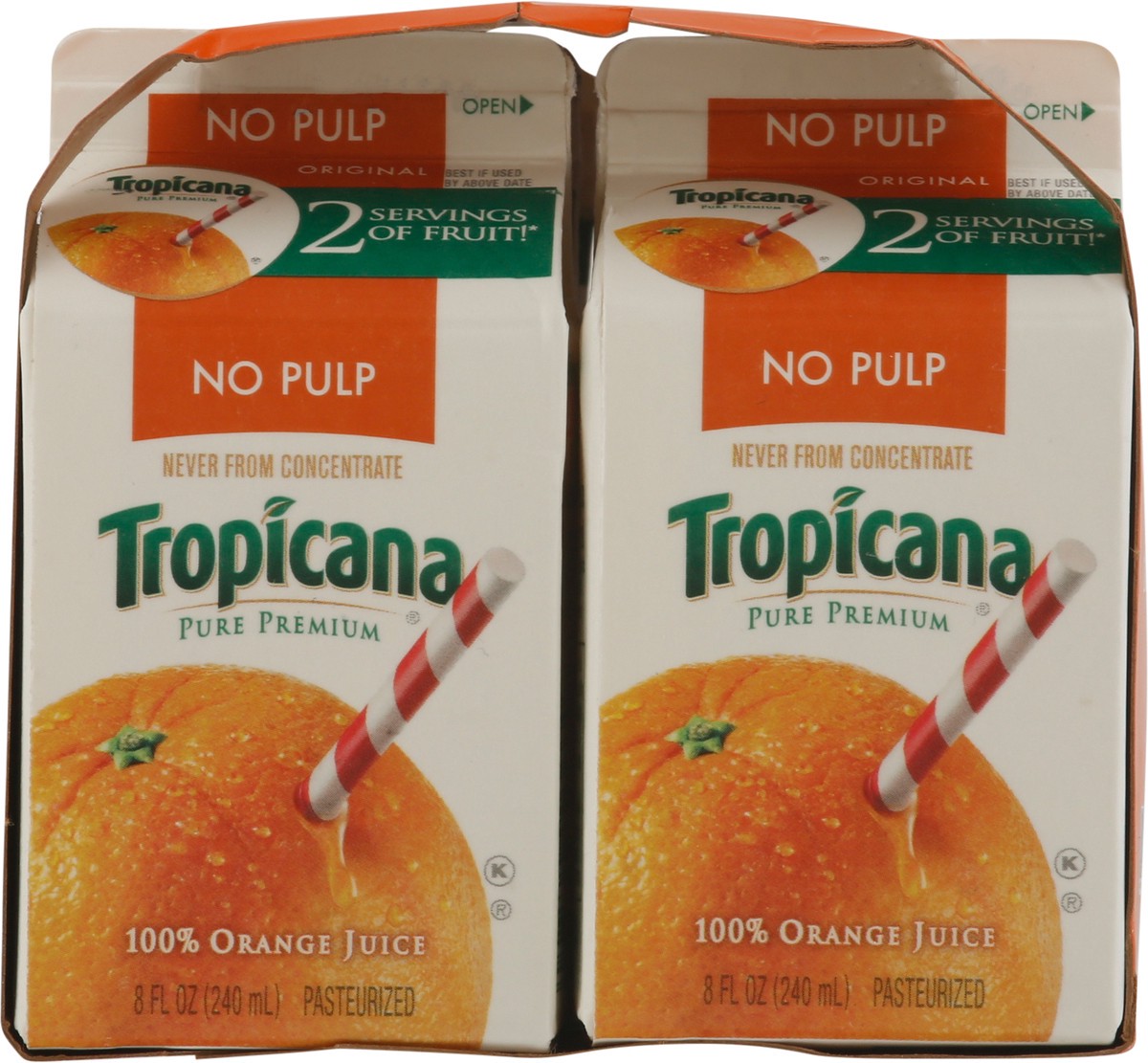 slide 8 of 9, Tropicana Pure Premium Original No Pulp Orange 100% Juice - 6 ct, 6 ct