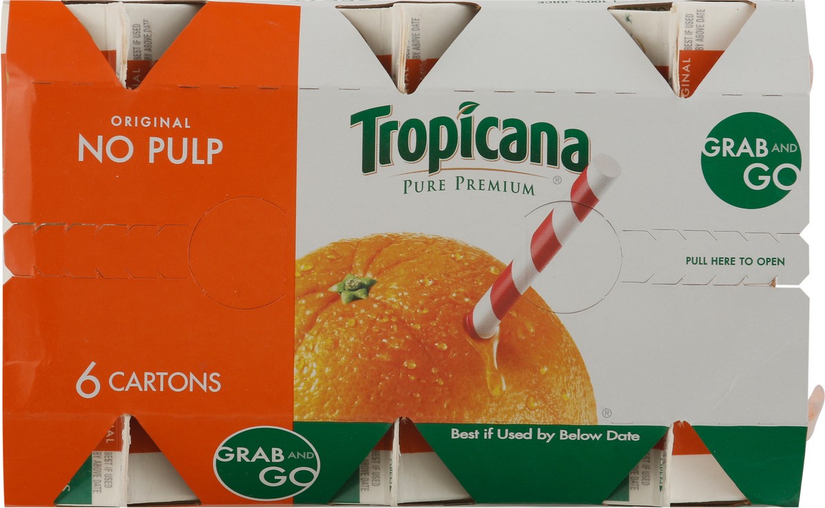 slide 7 of 9, Tropicana Pure Premium Original No Pulp Orange 100% Juice - 6 ct, 6 ct