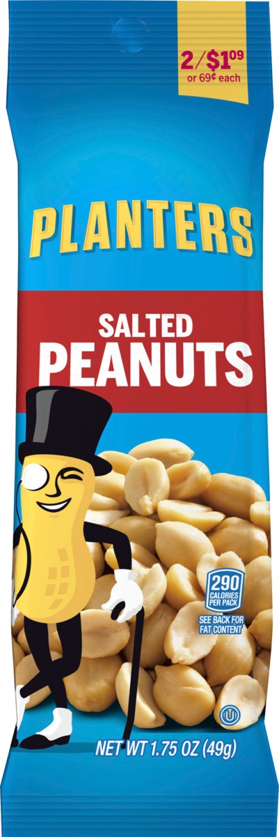 slide 3 of 8, Planters Salted Peanuts 1.75 oz, 1.75 oz