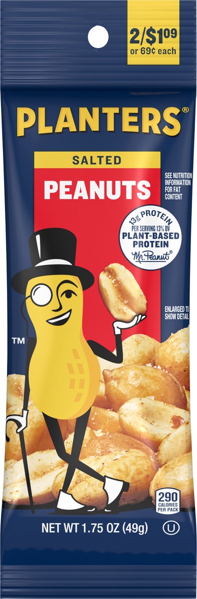 slide 1 of 8, Planters Salted Peanuts 1.75 oz, 1.75 oz