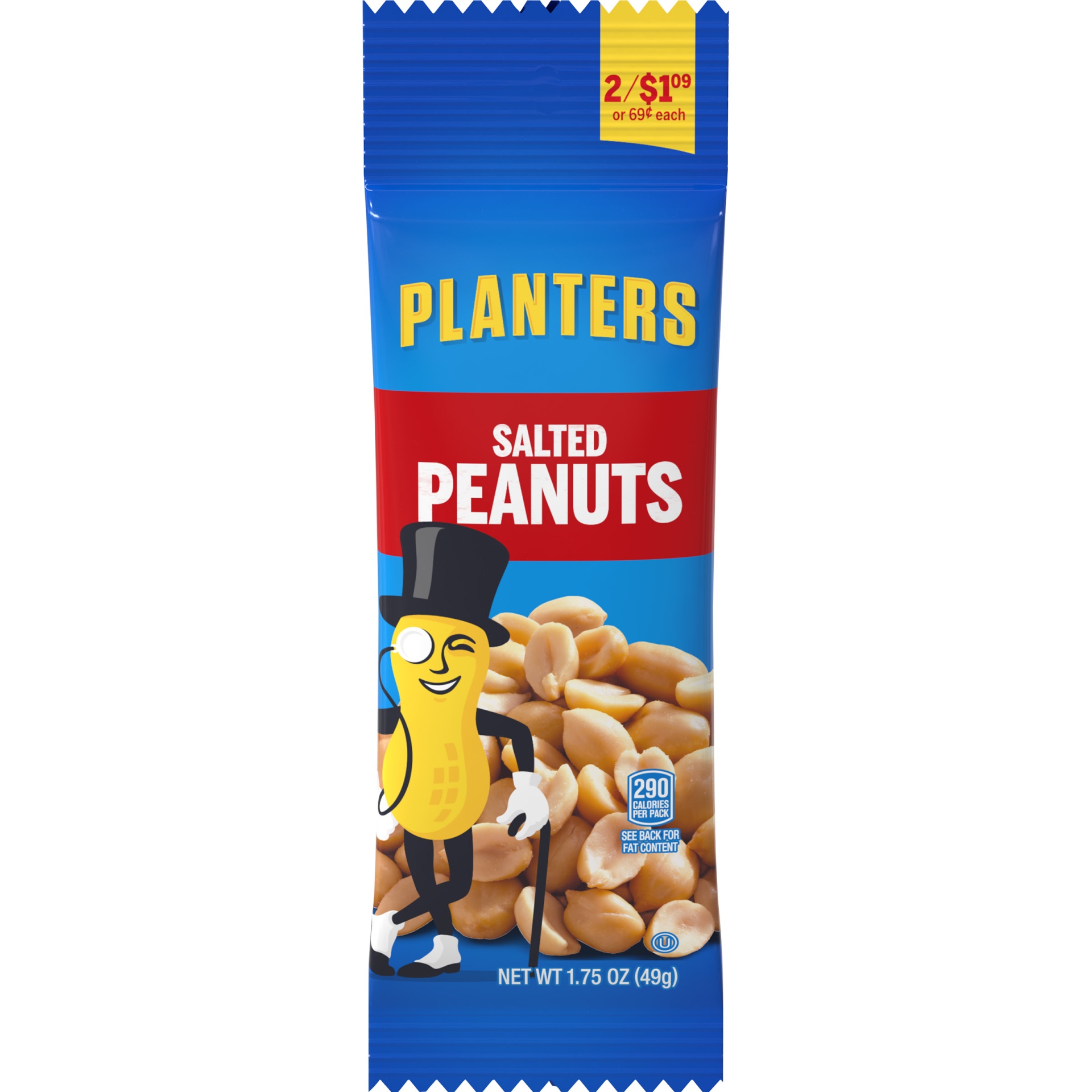 slide 1 of 2, Planters Salted Peanuts Pack, 1.75 oz