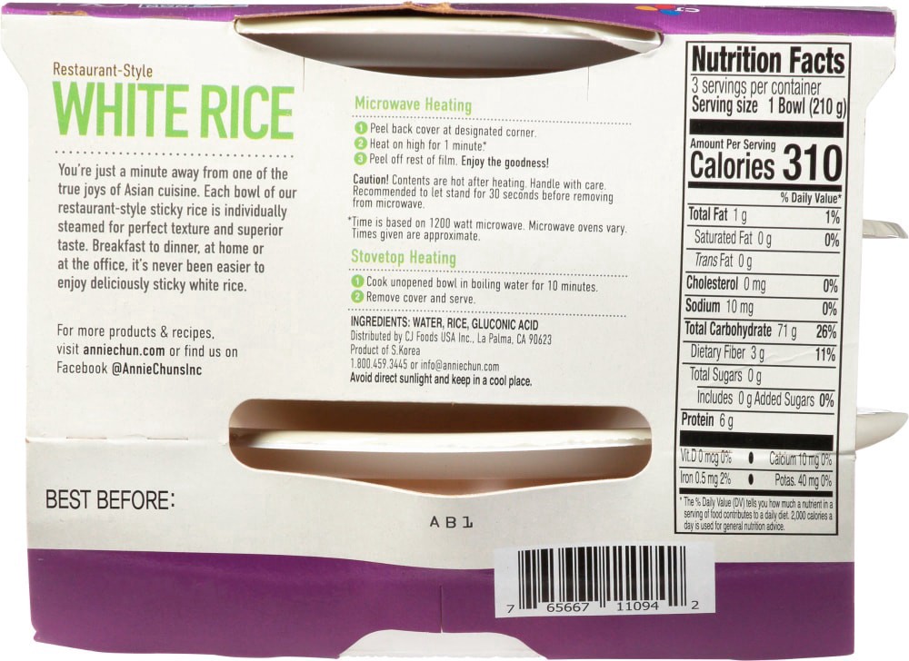 slide 2 of 4, Annie Chun's Sticky White Rice 3 Pack, 22.2 oz