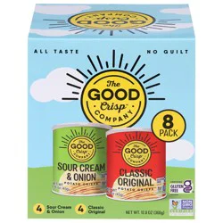 The Good Crisp Company Sour Cream & Onion / Classic Original Potato Crisps 8 Packs