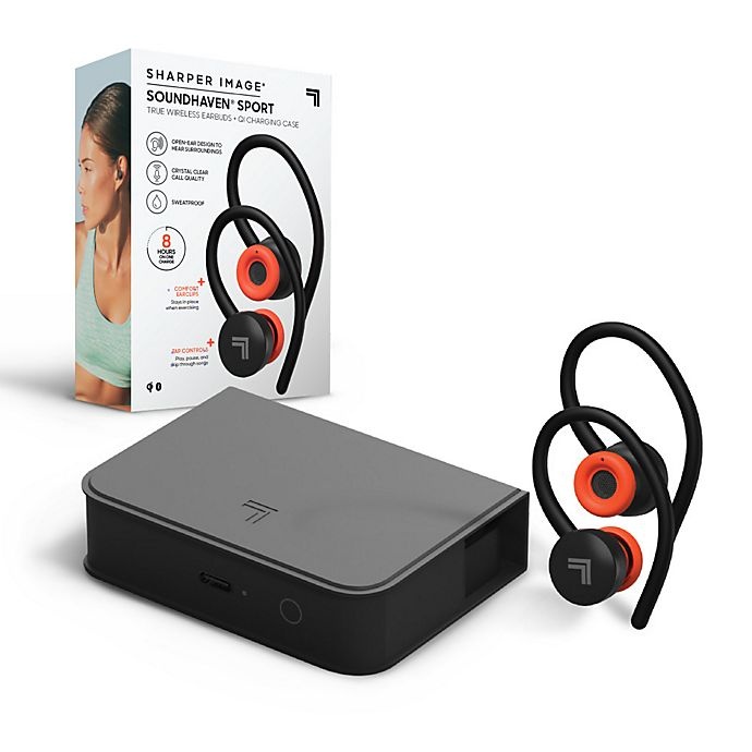 slide 1 of 8, Sharper Image Soundhaven Over the Ear True Wireless Earbuds, 1 ct