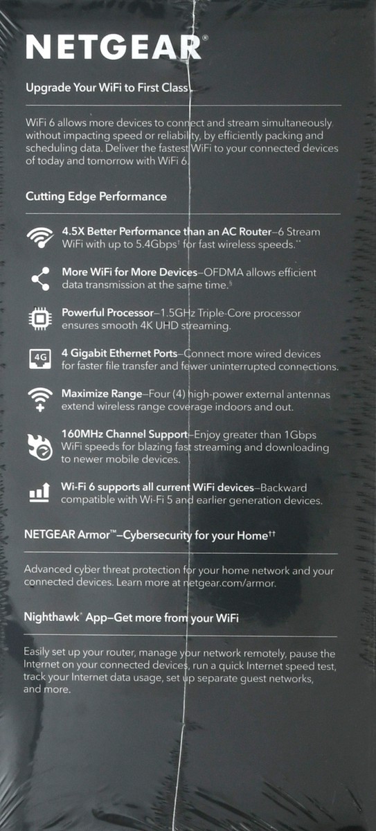 slide 9 of 9, NETGEAR 6-Stream WiFi Router 1 ea, 1 ea