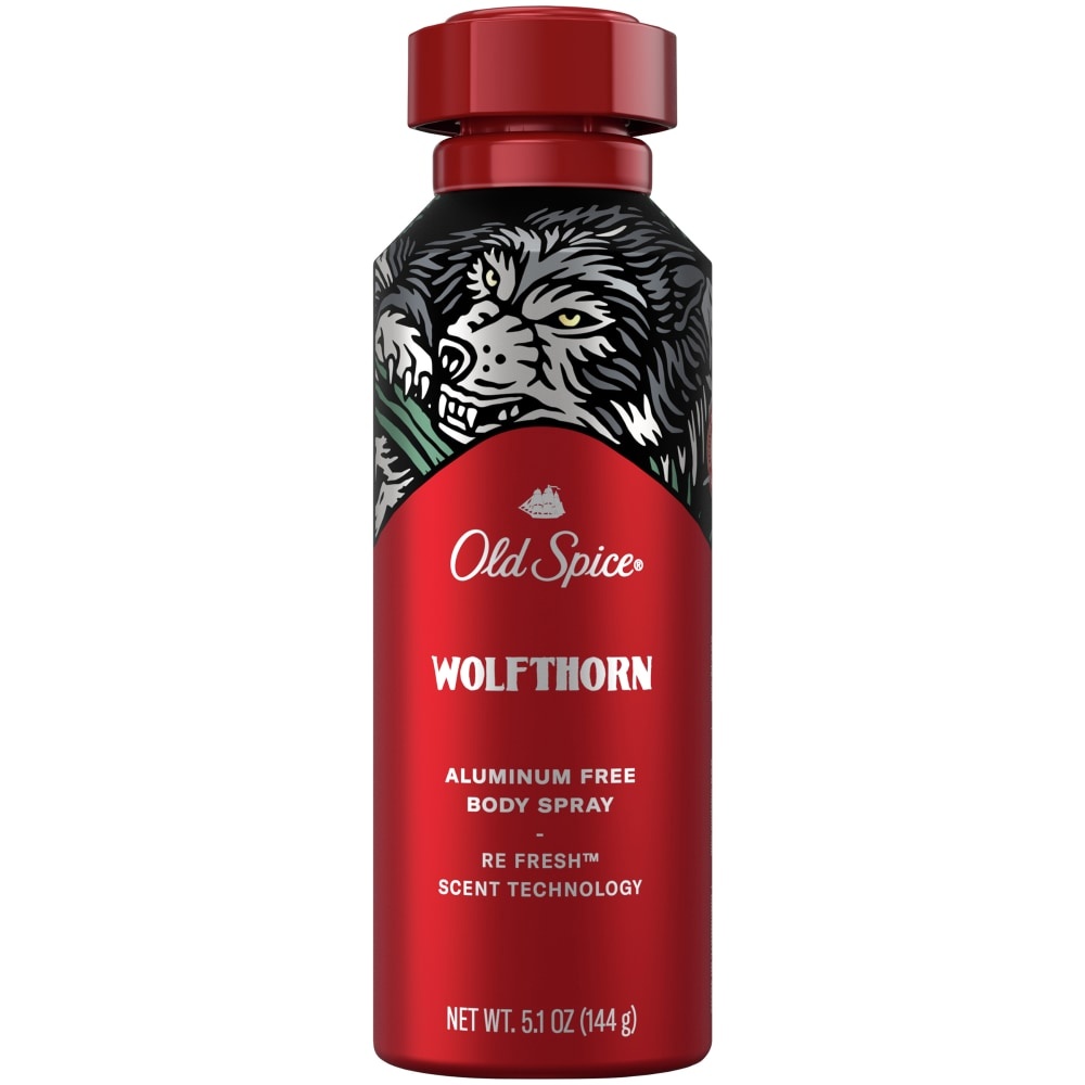 slide 1 of 1, Old Spice Wild Collection Body Spray Wolfthorn, 5.1 oz