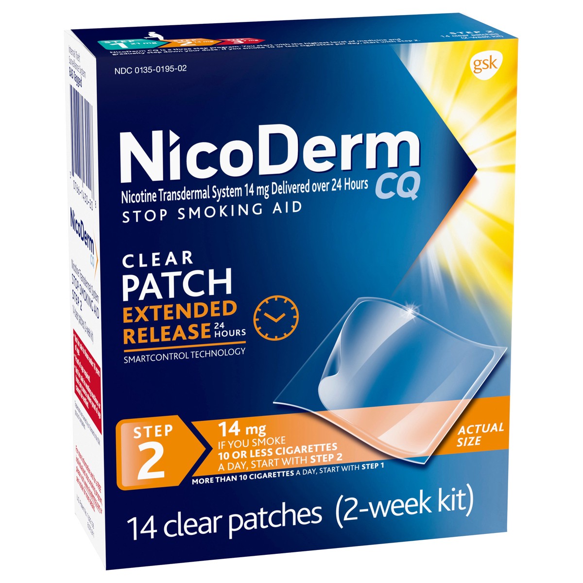 slide 2 of 9, NicoDerm CQ Nicotine Patches to Stop Smoking, Step 2 - 14 ct, 14 ct