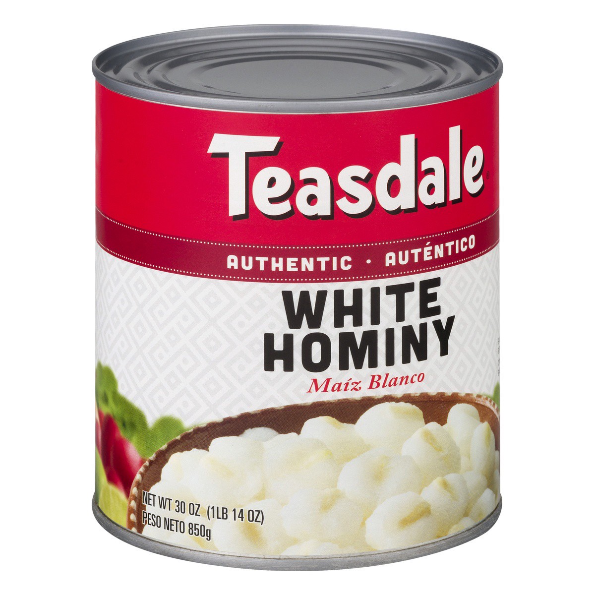 slide 5 of 9, Teasdale White Hominy, 30 oz