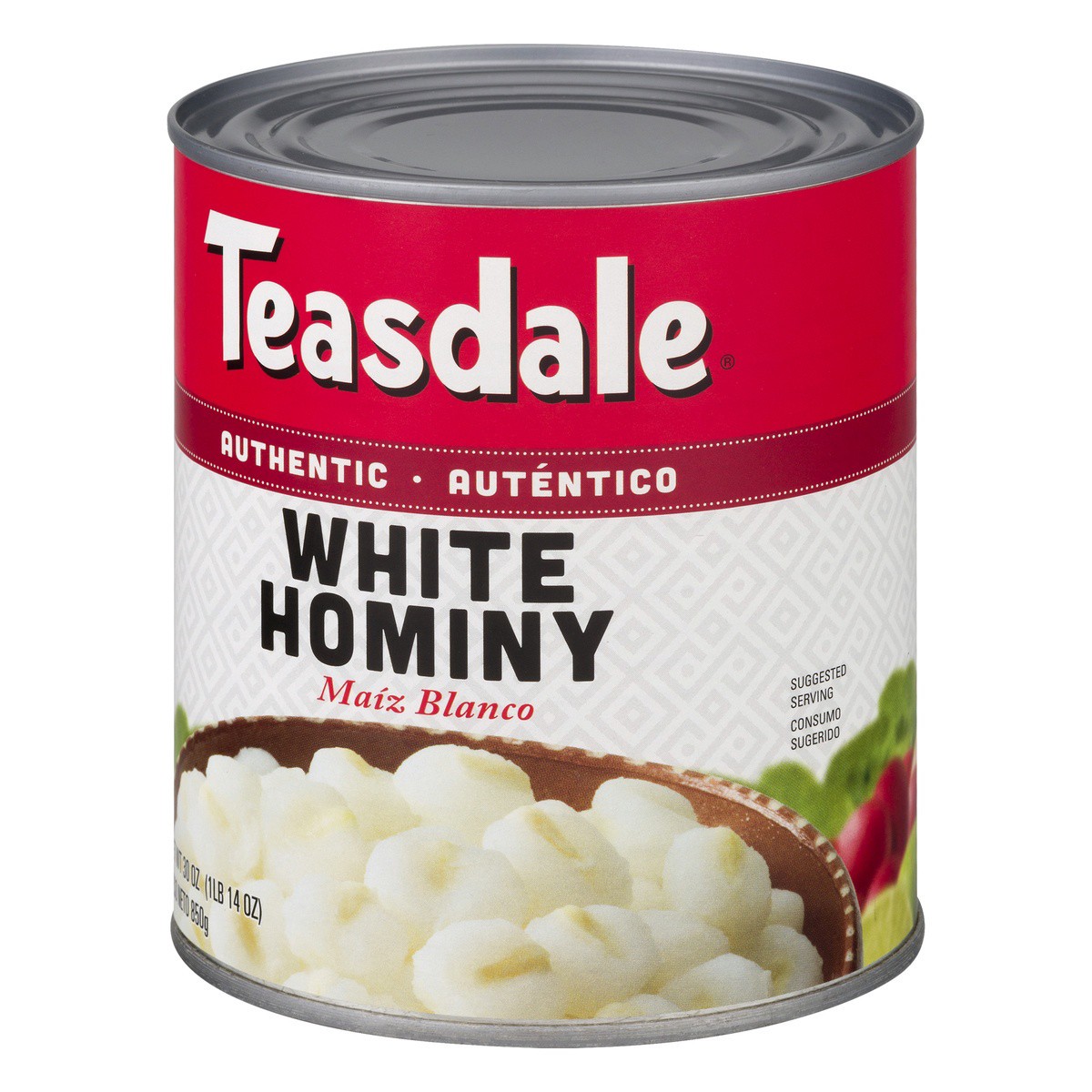 slide 6 of 9, Teasdale White Hominy, 30 oz