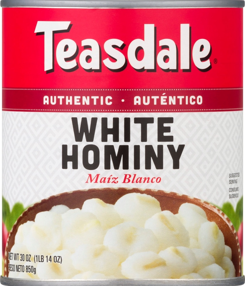 slide 1 of 1, Teasdale White Hominy, 30 oz
