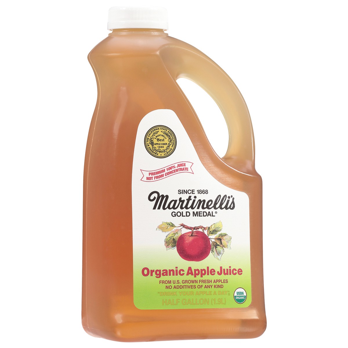 slide 2 of 9, Martinelli's Organic Apple Juice 0.5 gal, 