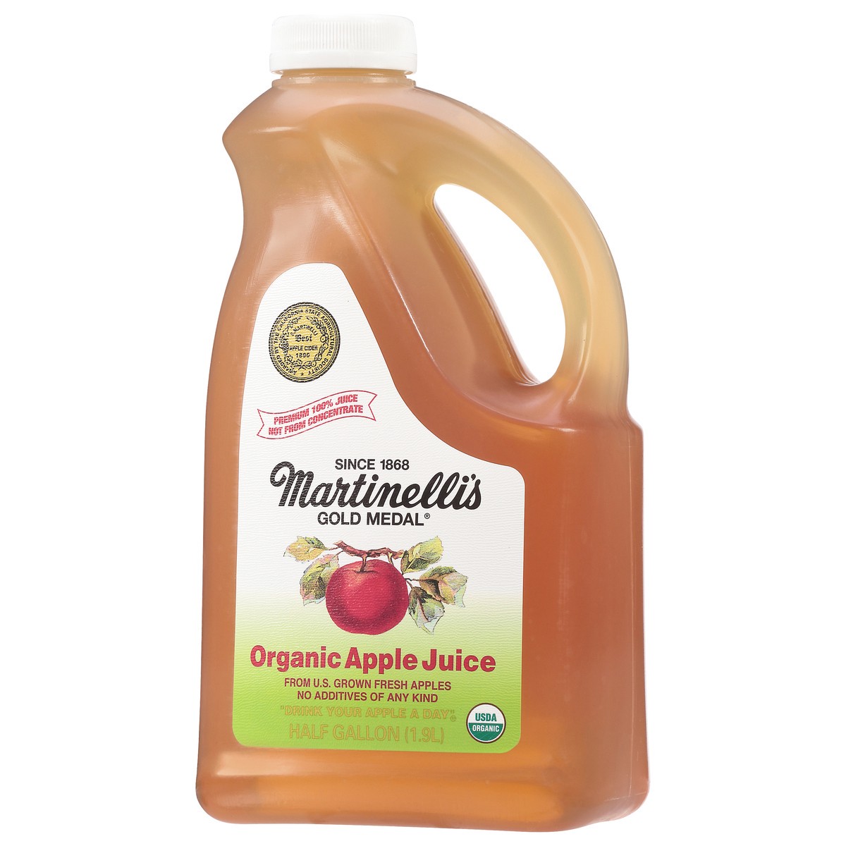 slide 3 of 9, Martinelli's Organic Apple Juice 0.5 gal, 