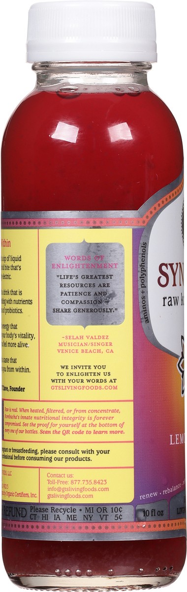 slide 7 of 9, GT's Raw Lemon Berry Kombucha 10 fl oz, 10 fl oz