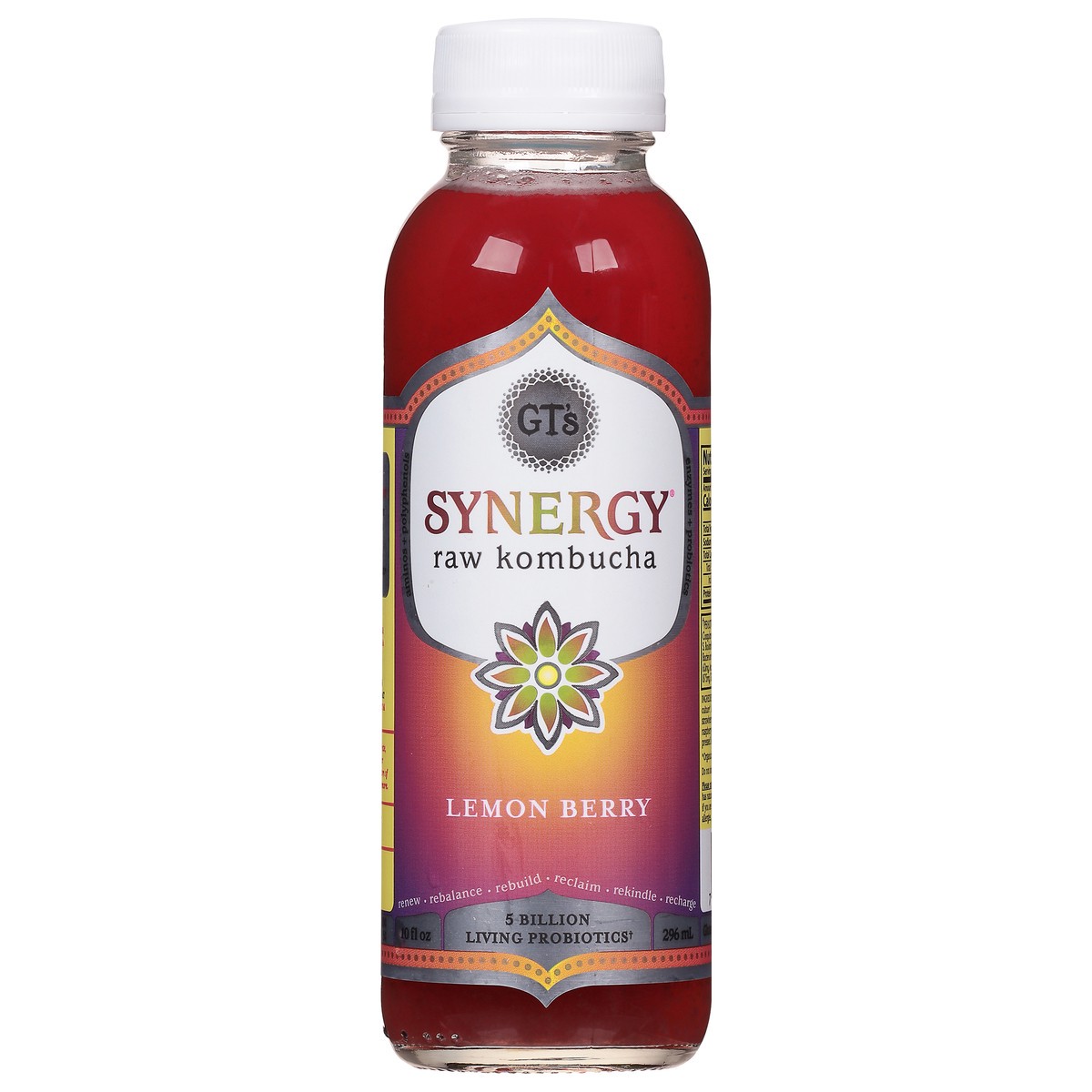 slide 1 of 9, GT's Raw Lemon Berry Kombucha 10 fl oz, 10 fl oz