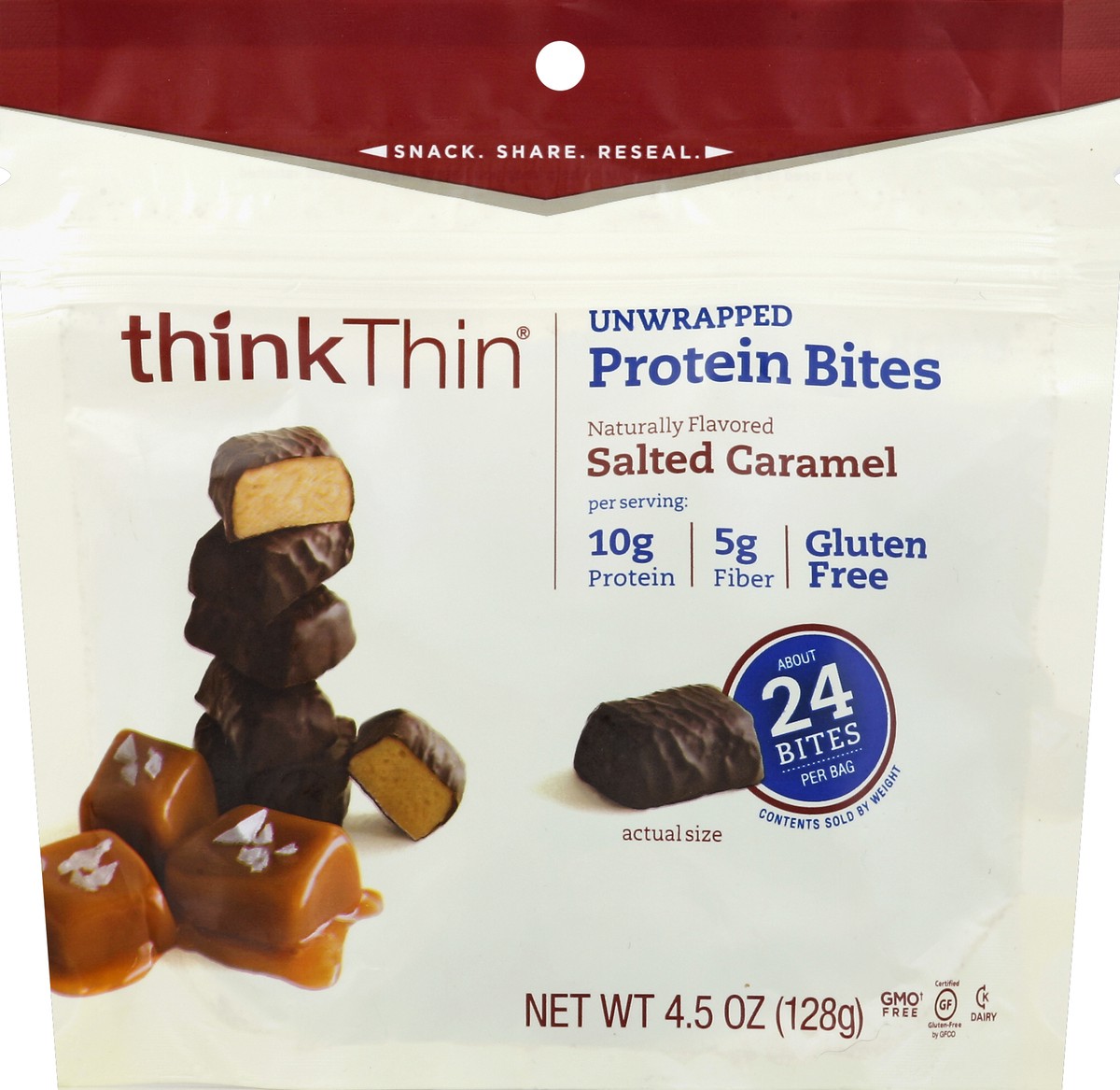 slide 5 of 6, thinkThin Protein Bites 4.5 oz, 4.5 oz