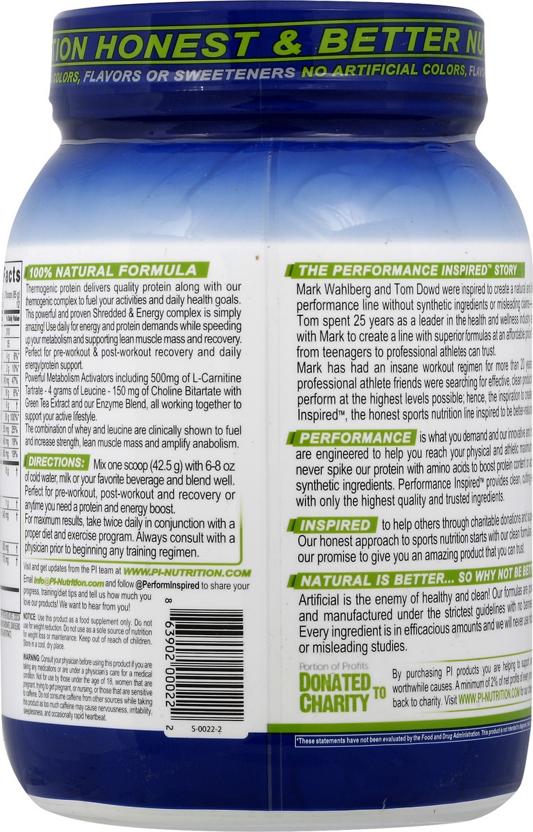 slide 3 of 10, Performance Inspired Nutrition Whey 35.98 oz, 35.98 oz