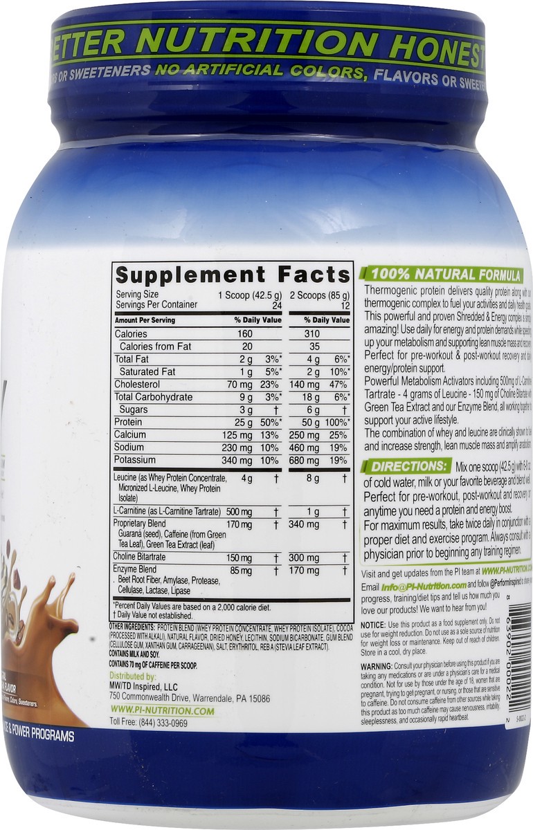 slide 8 of 10, Performance Inspired Nutrition Whey 35.98 oz, 35.98 oz