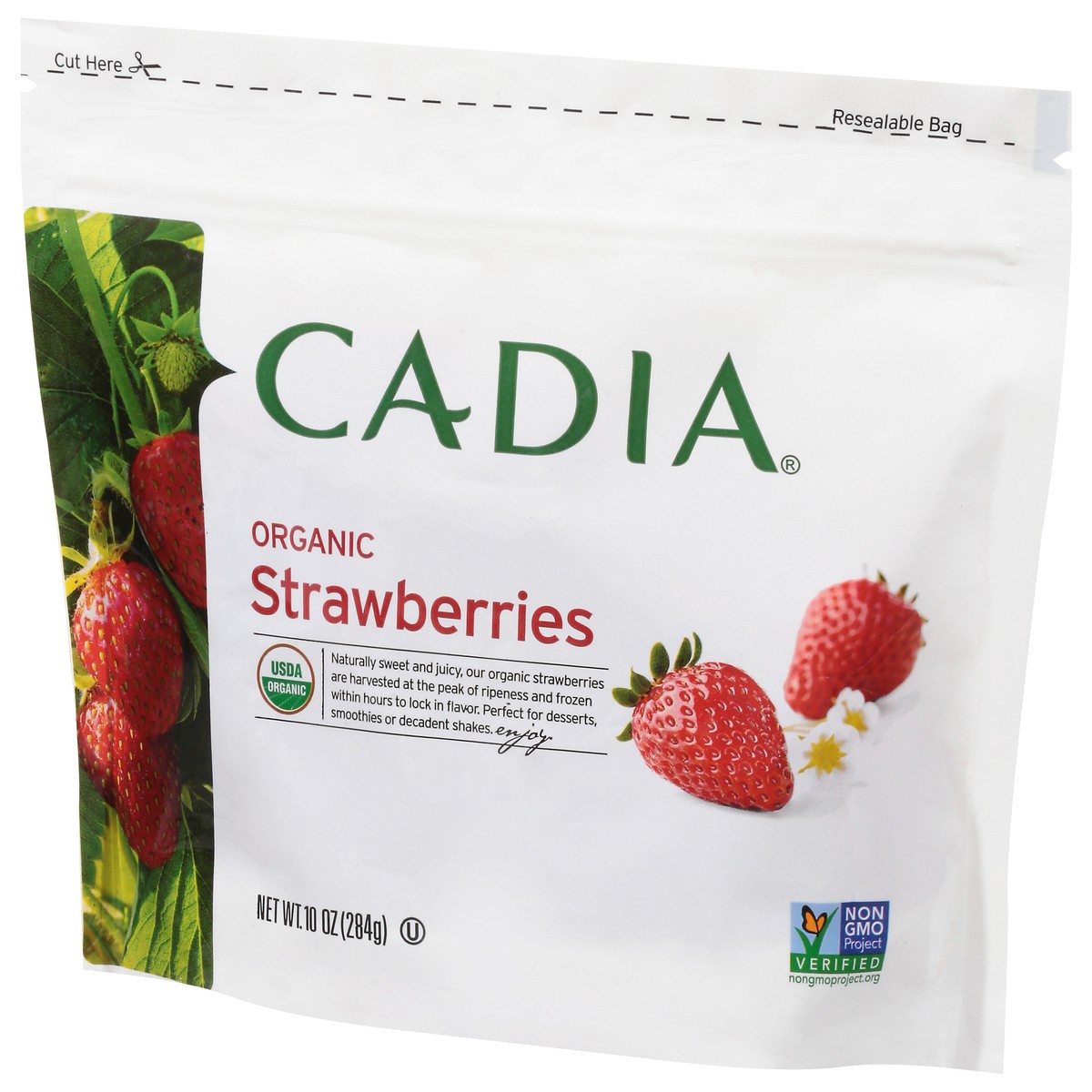 slide 3 of 9, Cadia Fruit Strawberries, 10 oz