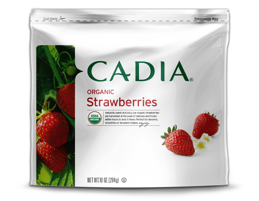 slide 1 of 1, Cadia Frozen Organic Strawberries, 10 oz