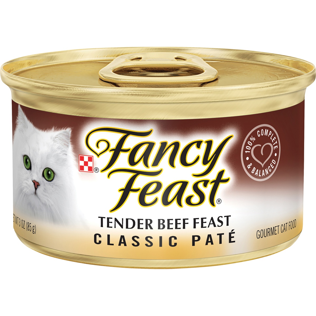slide 1 of 1, Fancy Feast Gourmet Cat Food Tender Beef Classic Pate, 3 oz