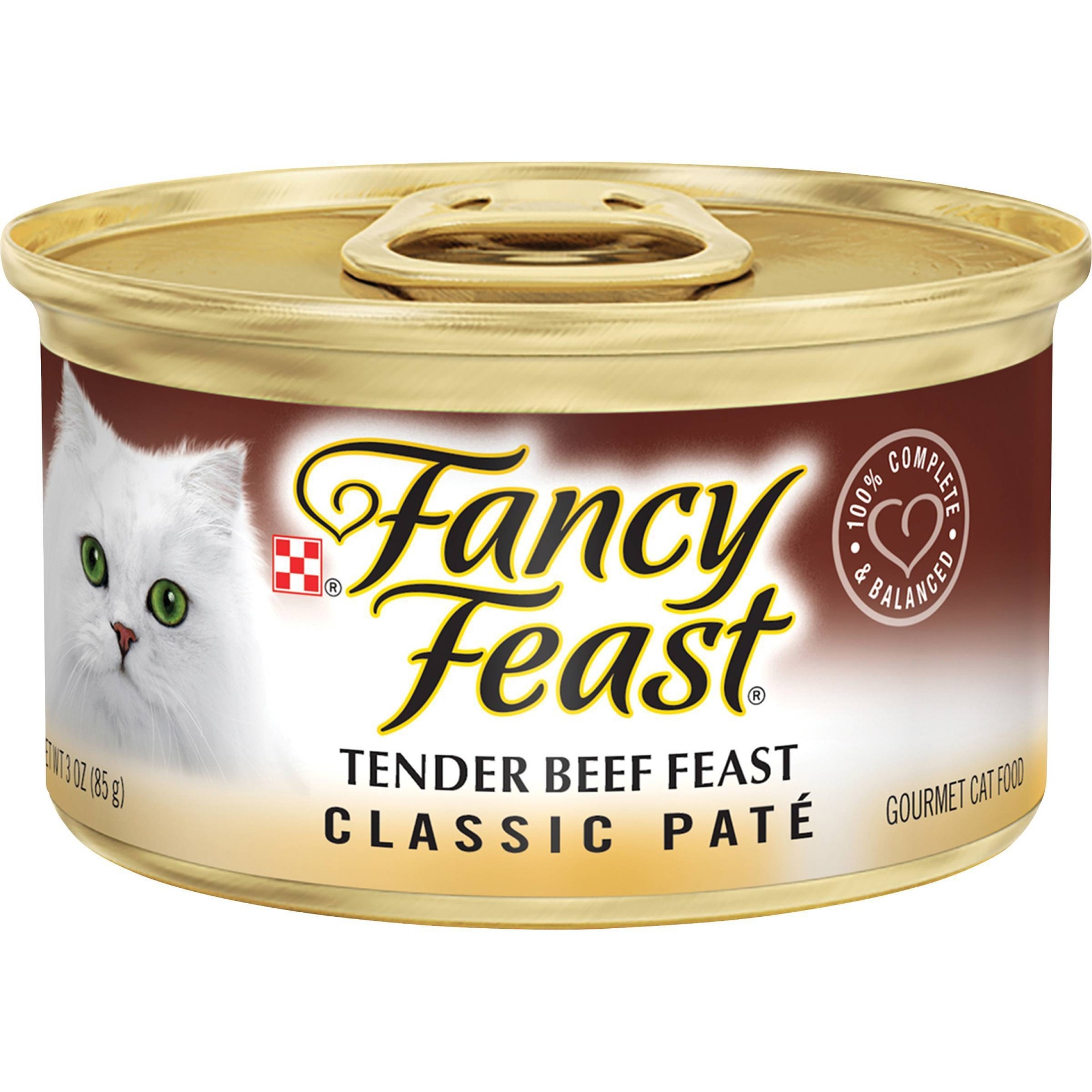 slide 1 of 4, Fancy Feast Classic Tender Beef Feast Cat Food, 3 oz