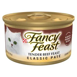 Fancy Feast Purina Fancy Feast Tender Beef Feast Classic Grain Free Wet Cat Food Pate