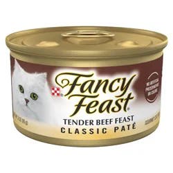Fancy Feast Purina Fancy Feast Tender Beef Feast Classic Grain Free Wet Cat Food Pate