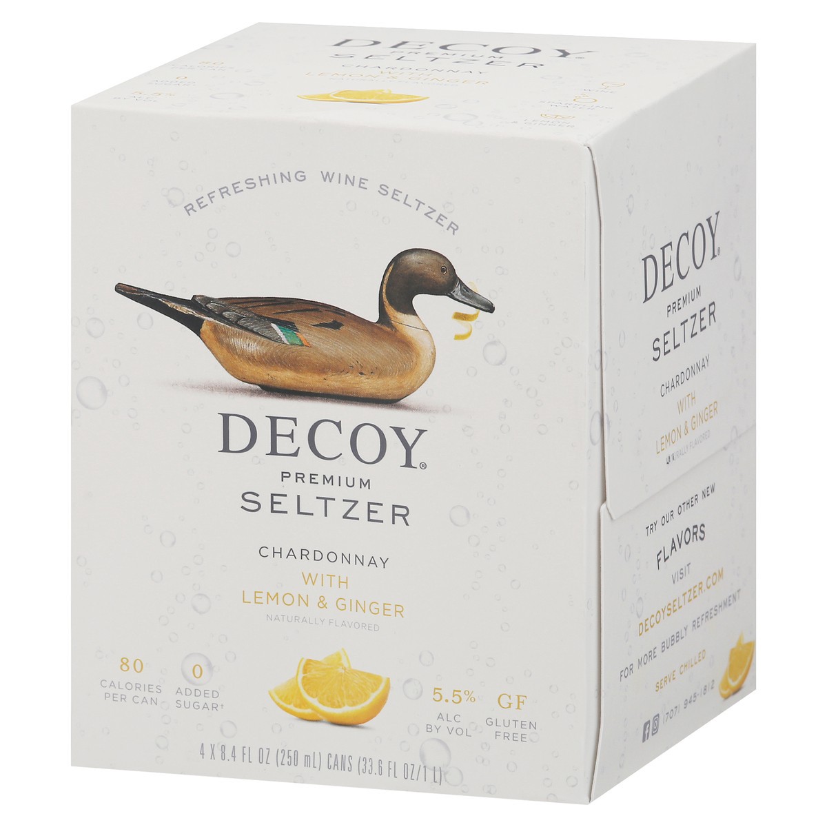 slide 9 of 14, Decoy Premium Chardonnay with Lemon & Ginger Seltzer 4 - 8.4 fl oz Cans, 4 ct