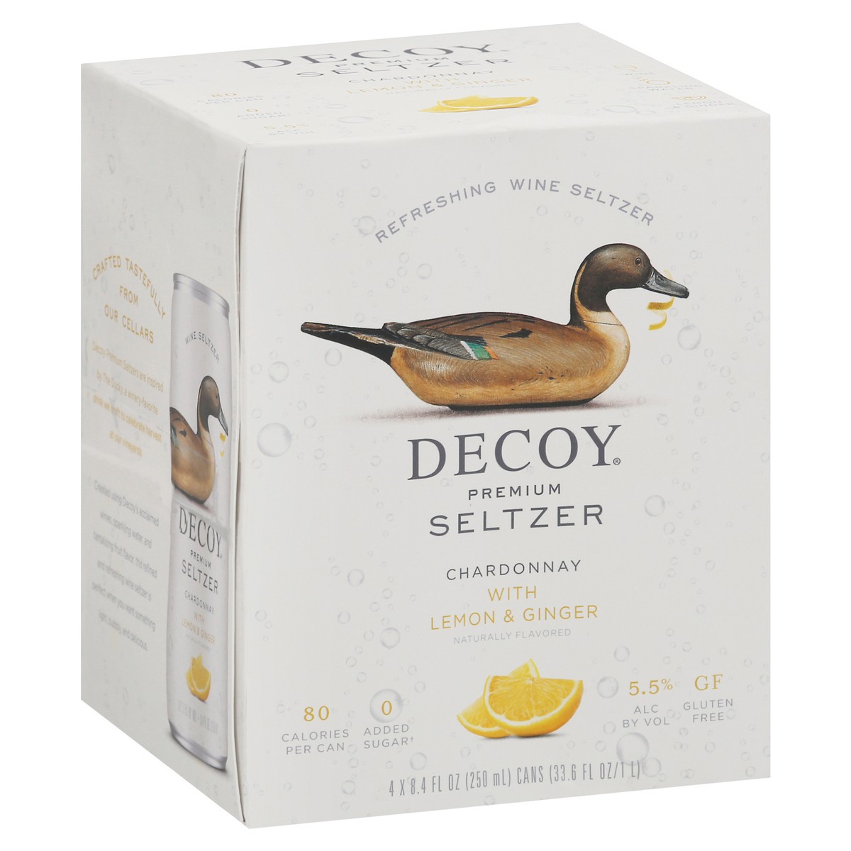 slide 6 of 14, Decoy Premium Chardonnay with Lemon & Ginger Seltzer 4 - 8.4 fl oz Cans, 4 ct