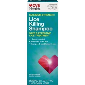 slide 1 of 1, CVS Health Lice Killing Shampoo, Maximum Strength, 6 Oz, 1 ct